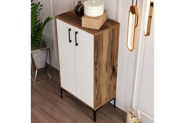 Babice Skoskåp 35x60 cm - Valnöt/Vit - Förvaring - Sko- & klädförvaring - Skoförvaring - Skoskåp