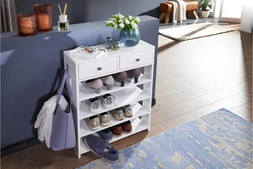 Basnaw Skoskåp 60x24 cm - Vit - Förvaring - Sko- & klädförvaring - Skoförvaring - Skoskåp