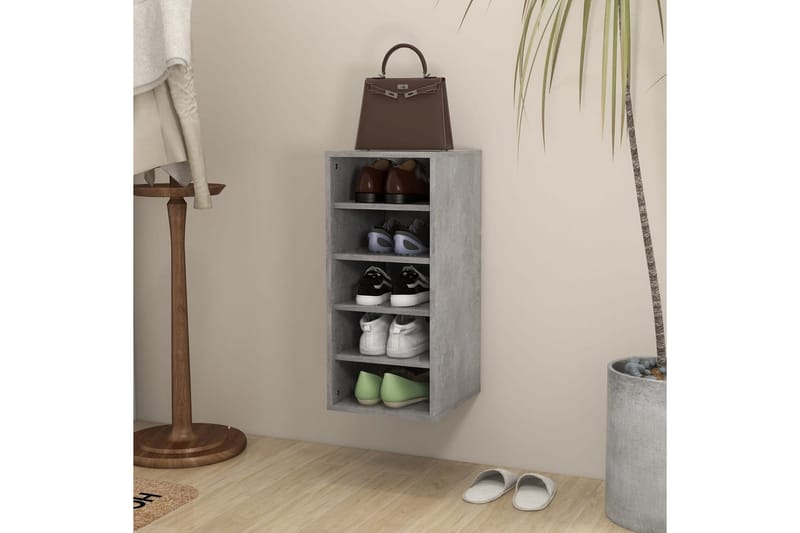 Skoskåp betonggrå 31,5x35x70 cm spånskiva - Betonggrå - Förvaring - Sko- & klädförvaring - Skoförvaring