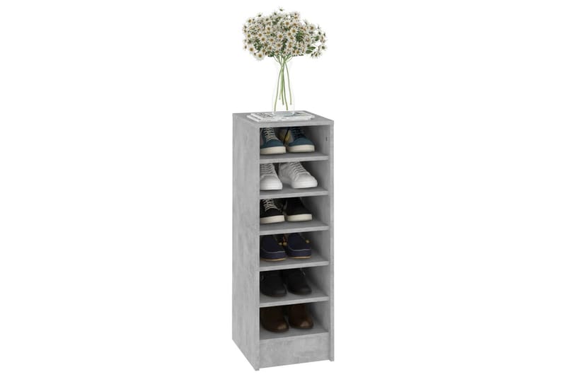 Skoskåp betonggrå 31,5x35x90 cm spånskiva - Betonggrå - Förvaring - Sko- & klädförvaring - Skoförvaring