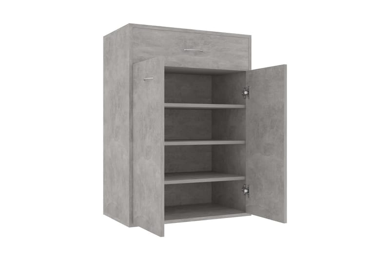 Skoskåp betonggrå 60x35x84 cm spånskiva - Betonggrå - Förvaring - Sko- & klädförvaring - Skoförvaring