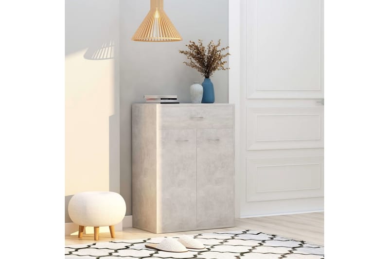 Skoskåp betonggrå 60x35x84 cm spånskiva - Betonggrå - Förvaring - Sko- & kl�ädförvaring - Skoförvaring