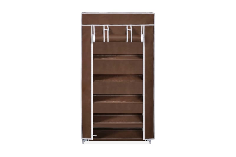 Skoskåp brun med överdrag 58x28x106 cm - Brun - Förvaring - Sko- & klädförvaring - Skoförvaring