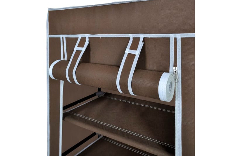 Skoskåp brun med överdrag 58x28x106 cm - Brun - Förvaring - Sko- & klädförvaring - Skoförvaring