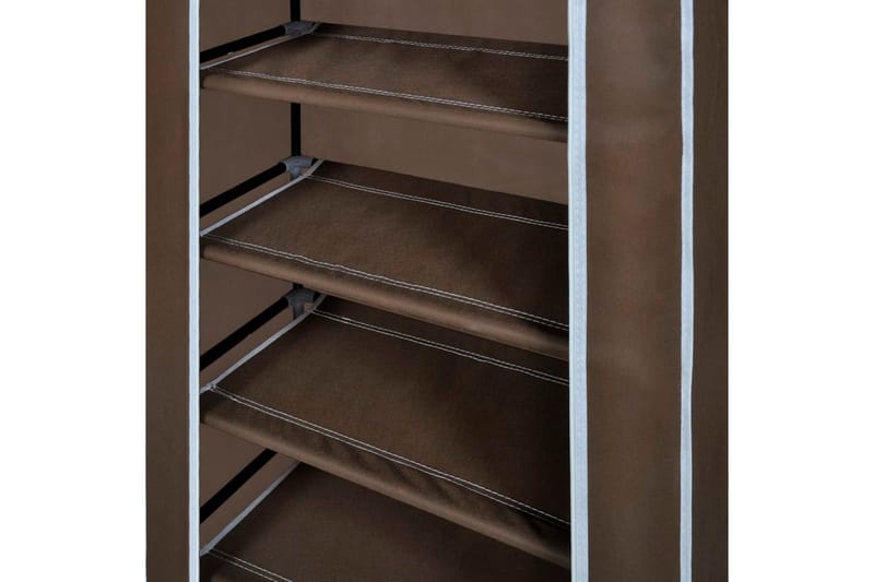 Skoskåp brun med överdrag 58x28x106 cm - Brun - Förvaring - Sko- & klädförvaring - Skoförvaring