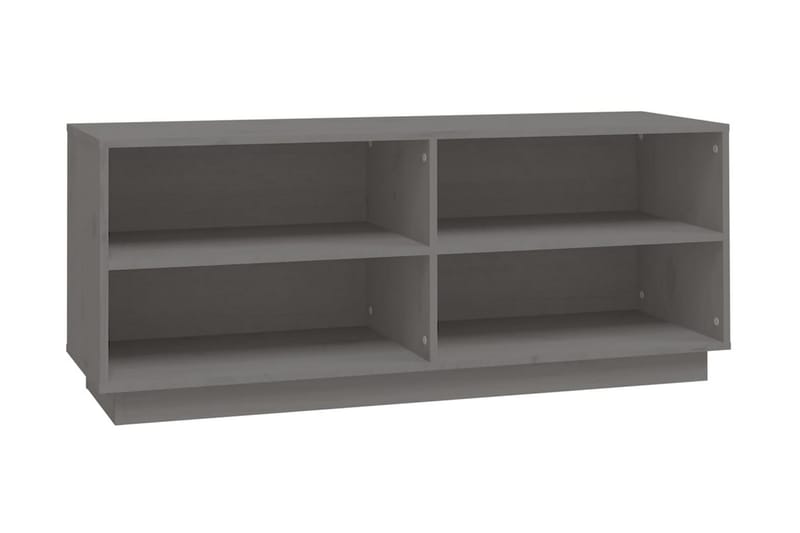 Skoskåp grå 110x34x45 cm massiv furu - Grå - Förvaring - Sko- & klädförvaring - Skoförvaring