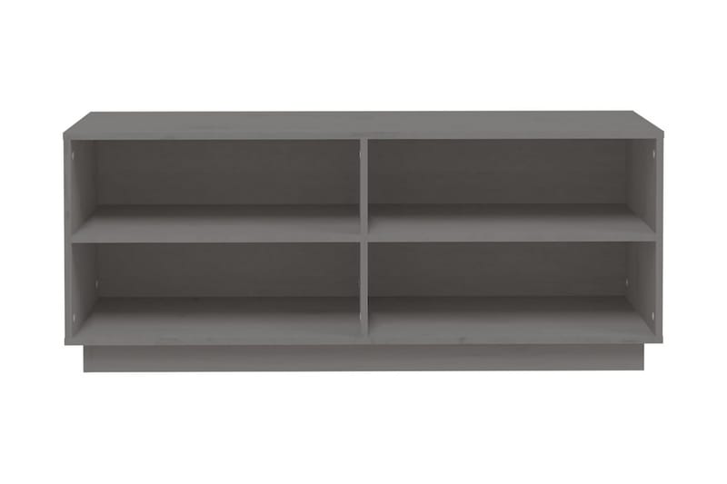 Skoskåp grå 110x34x45 cm massiv furu - Grå - Förvaring - Sko- & klädförvaring - Skoförvaring