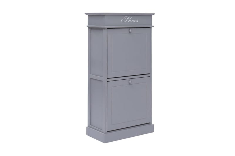 Skoskåp grå 50x28x98 cm kejsarträ - Grå - Förvaring - Sko- & klädförvaring - Skoförvaring