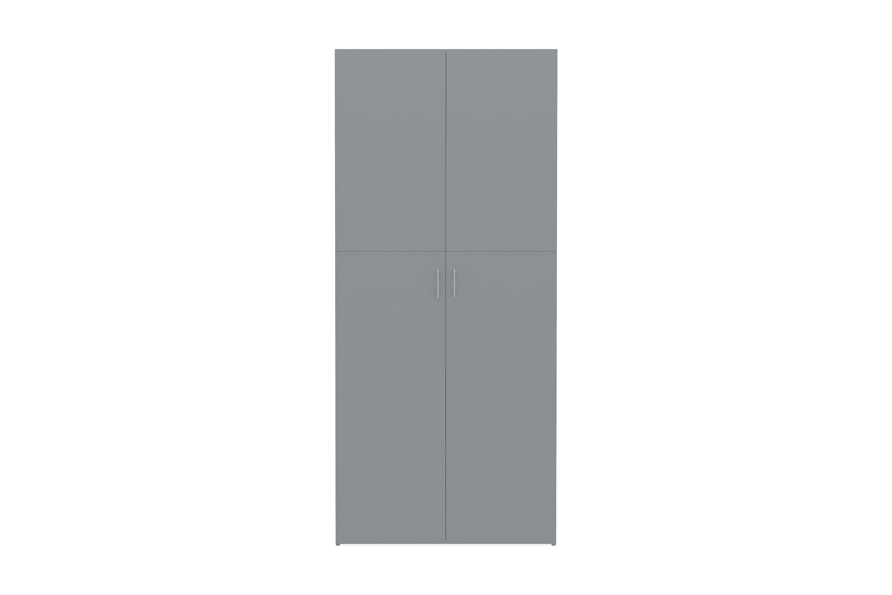 Skoskåp grå 80×35,5×180 cm spånskiva – Grå