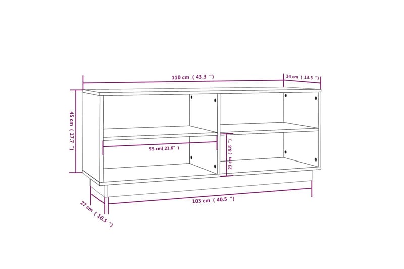 Skoskåp honungsbrun 110x34x45 cm massiv furu - Honung - Förvaring - Sko- & klädförvaring - Skoförvaring