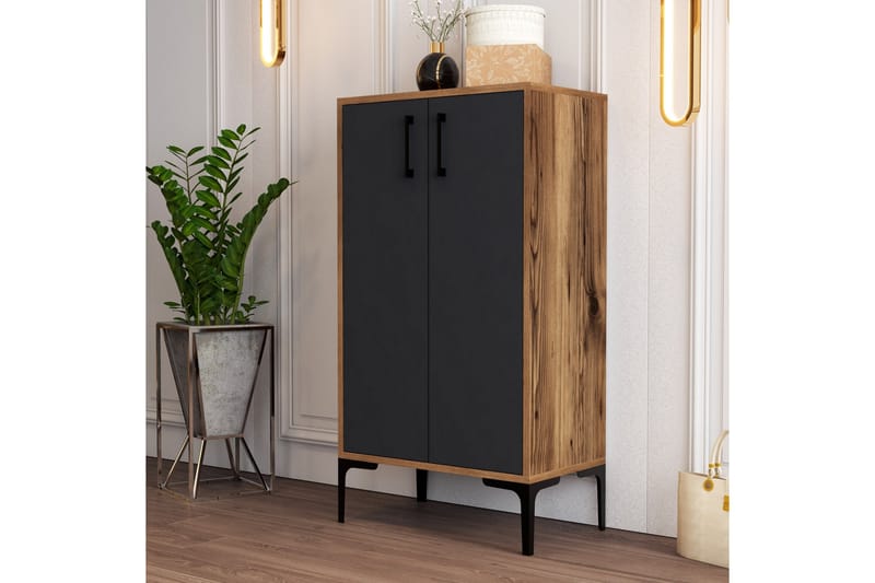 JENEC Skoskåp 35x60 cm Valnöt/Antracit - Antracit/Valnöt - Förvaring - Sko- & klädförvaring - Skoförvaring - Skoskåp