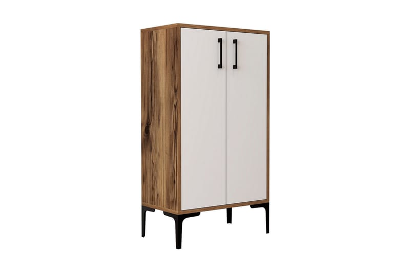 JENEC Skoskåp 35x60 cm Valnöt/Vit - Valnöt/Vit - Förvaring - Sko- & klädförvaring - Skoförvaring - Skoskåp