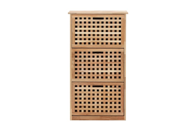 Skoskåp massivt valnötsträ 55x20x104 cm - Brun - Förvaring - Sko- & klädförvaring - Skoförvaring