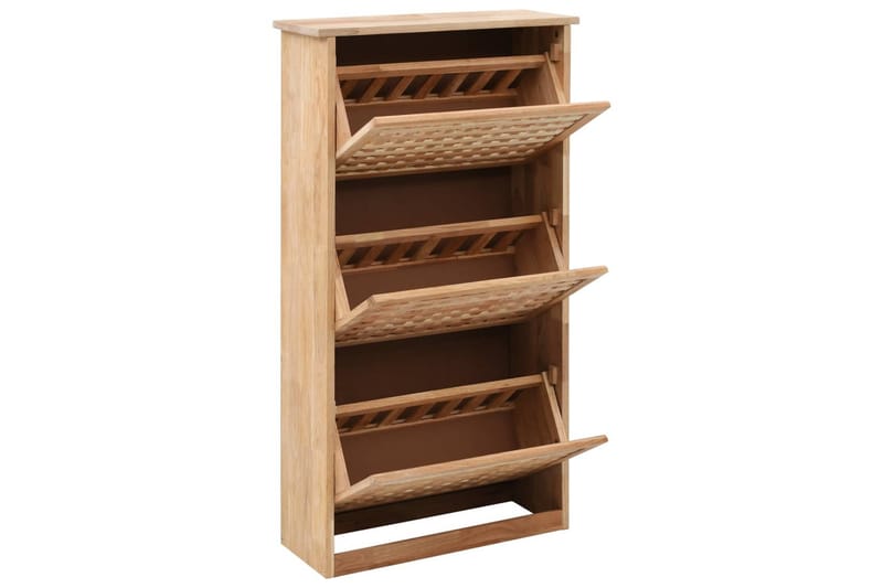 Skoskåp massivt valnötsträ 55x20x104 cm - Brun - Förvaring - Sko- & klädförvaring - Skoförvaring