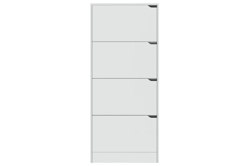 Skoskåp med 4 dörrar vit 59x24x136 cm spånskiva - Vit - Förvaring - Sko- & klädförvaring - Skoförvaring