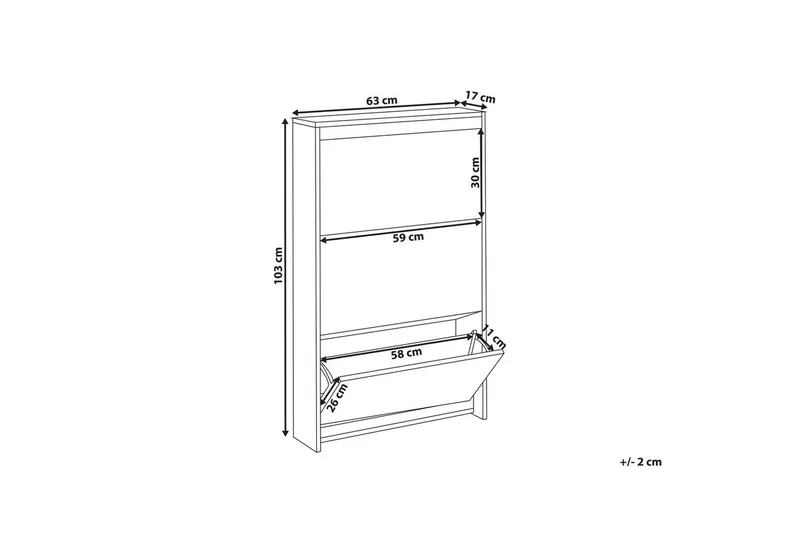 Skoskåp Midfield Svart, Silver, 63x17x103 cm - Svart, Silver, 63x17x103 cm - Förvaring - Sko- & klädförvaring - Skoförvaring