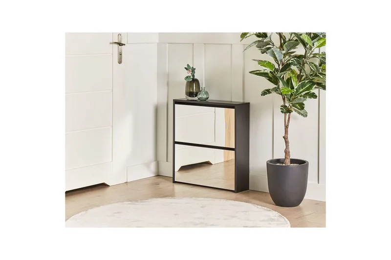 Skoskåp Midfield Svart, Silver, 63x17x67 cm - Svart, Silver, 63x17x67 cm - Förvaring - Sko- & klädförvaring - Skoförvaring