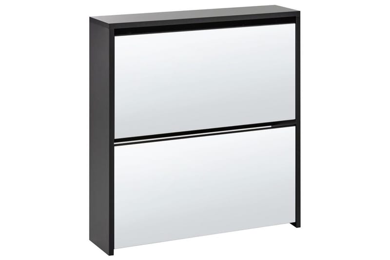 Skoskåp Midfield Svart, Silver, 63x17x67 cm, Svart, Silver, 63x17x67 cm