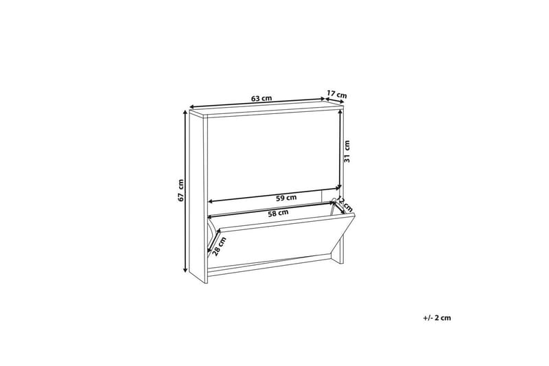 Skoskåp Midfield Svart, Silver, 63x17x67 cm - Svart, Silver, 63x17x67 cm - Förvaring - Sko- & klädförvaring - Skoförvaring