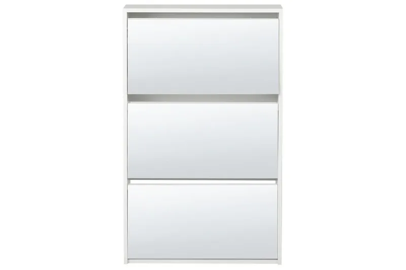 Skoskåp Midfield Vit, Silver, 63x17x103 cm - Vit, Silver, 63x17x103 cm - Förvaring - Sko- & klädförvaring - Skoförvaring