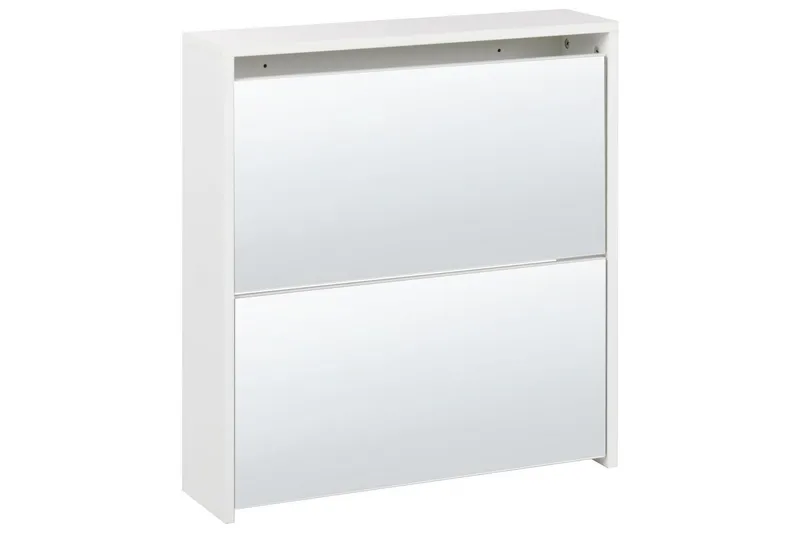 Skoskåp Midfield Vit, Silver, 63x17x67 cm, Vit, Silver, 63x17x67 cm