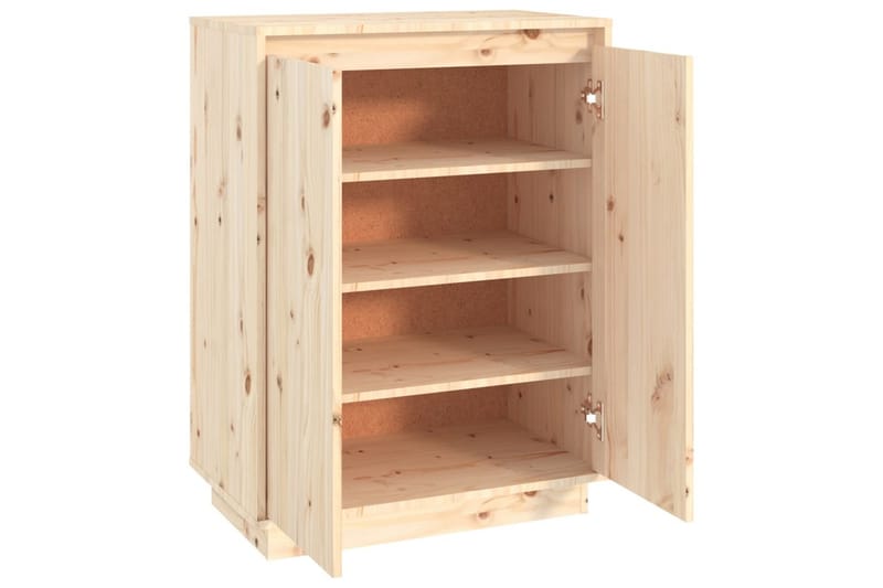 Skoskåp 60x35x80 cm massiv furu - Brun - Förvaring - Sko- & klädförvaring - Skoförvaring - Skoskåp