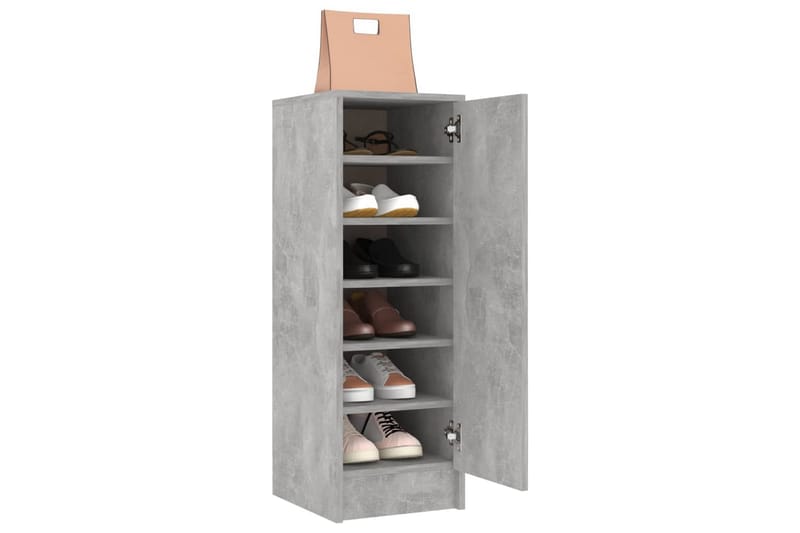 Skoskåp betonggrå 32x35x92 cm spånskiva - Betonggrå - Förvaring - Sko- & klädförvaring - Skoförvaring - Skoskåp