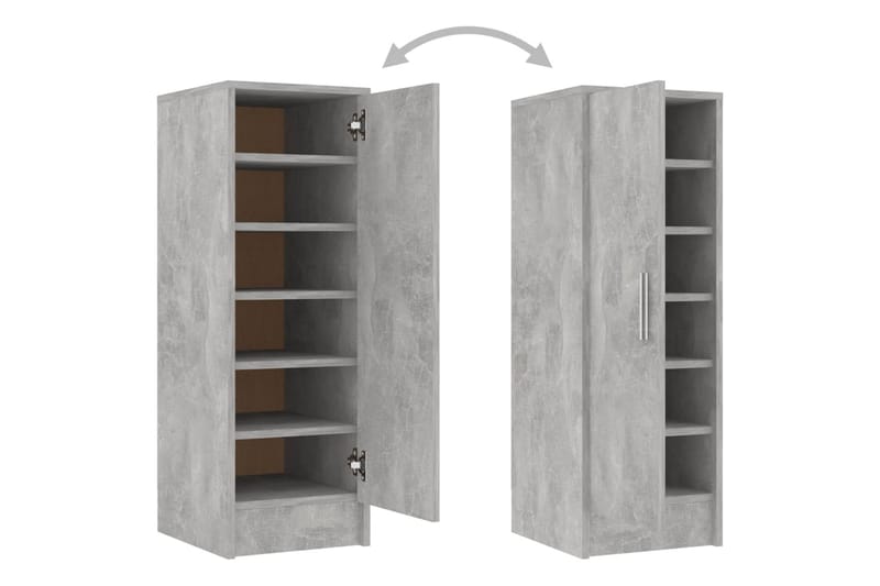 Skoskåp betonggrå 32x35x92 cm spånskiva - Betonggrå - Förvaring - Sko- & klädförvaring - Skoförvaring - Skoskåp