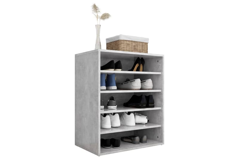 Skoskåp betonggrå 60x35x70 cm spånskiva - Betonggrå - Förvaring - Sko- & klädförvaring - Skoförvaring - Skoskåp