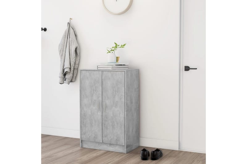 Skoskåp betonggrå 60x35x92 cm spånskiva - Betonggrå - Förvaring - Sko- & klädförvaring - Skoförvaring - Skoskåp