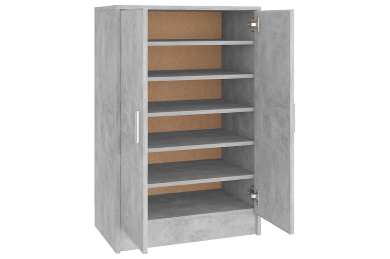 Skoskåp betonggrå 60x35x92 cm spånskiva - Betonggrå - Förvaring - Sko- & klädförvaring - Skoförvaring - Skoskåp