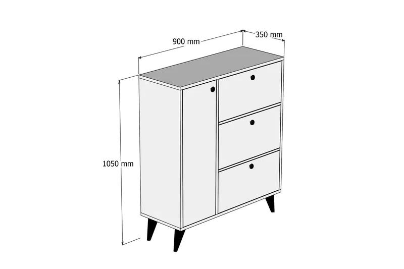 Skoskåp NO_BRAND Conin Skoskåp 35x90 cm Natur - Förvaring - Sko- & klädförvaring - Skoförvaring - Skoskåp