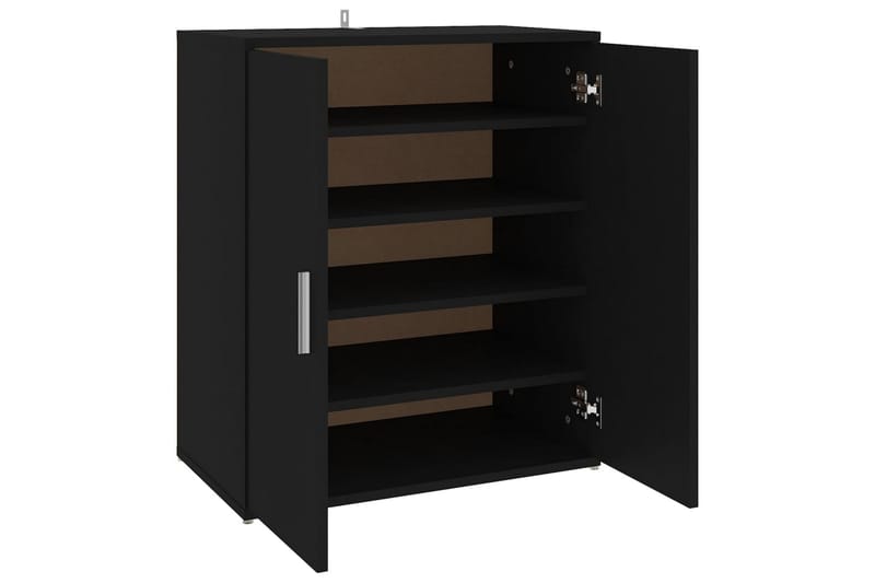 Skoskåp svart 60x35x70 cm spånskiva - Svart - Förvaring - Sko- & klädförvaring - Skoförvaring - Skoskåp