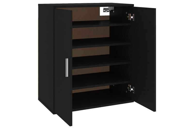 Skoskåp svart 60x35x70 cm spånskiva - Svart - Förvaring - Sko- & klädförvaring - Skoförvaring - Skoskåp