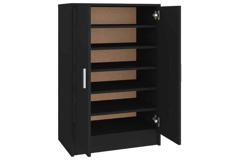 Skoskåp svart 60x35x92 cm spånskiva - Svart - Förvaring - Sko- & klädförvaring - Skoförvaring - Skoskåp