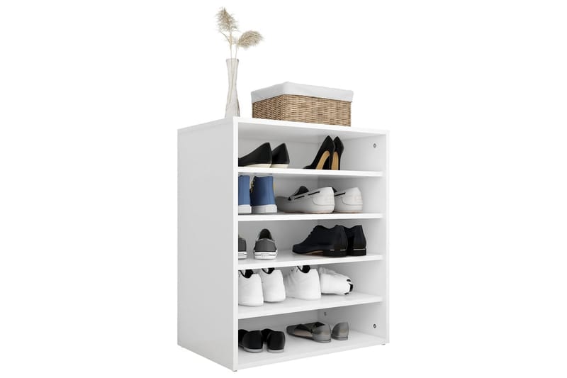 Skoskåp vit 60x35x70 cm spånskiva - Vit - Förvaring - Sko- & klädförvaring - Skoförvaring - Skoskåp