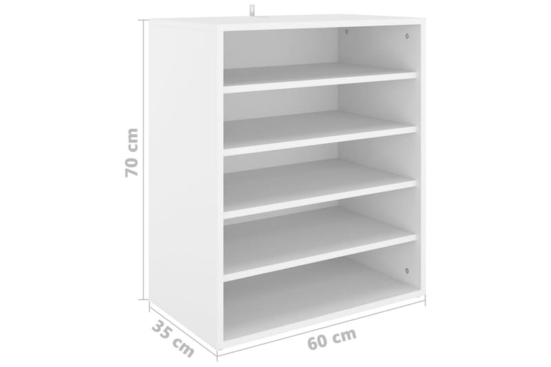 Skoskåp vit 60x35x70 cm spånskiva - Vit - Förvaring - Sko- & klädförvaring - Skoförvaring - Skoskåp