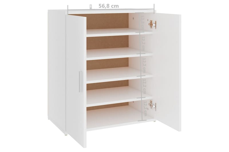 Skoskåp vit 60x35x70 cm spånskiva - Vit - Förvaring - Sko- & klädförvaring - Skoförvaring - Skoskåp