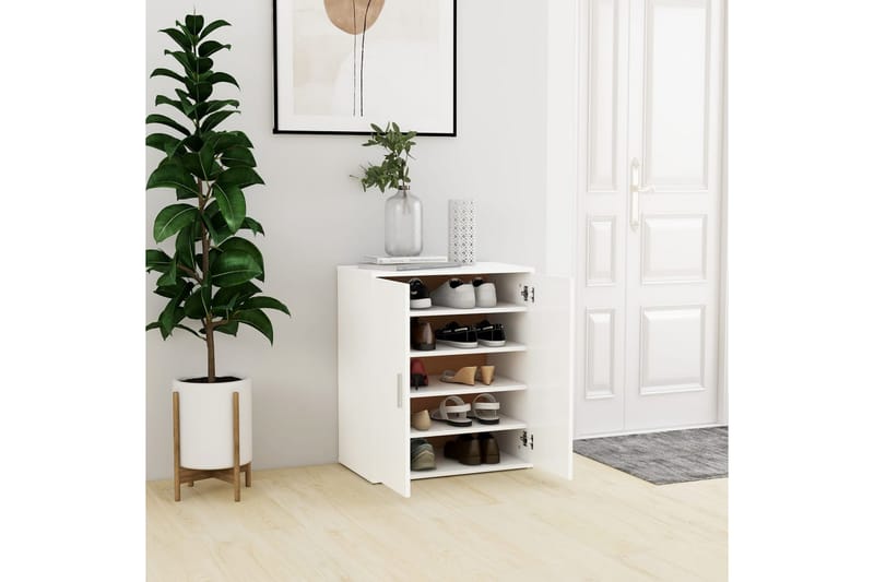 Skoskåp vit 60x35x70 cm spånskiva - Vit - Förvaring - Sko- & klädförvaring - Skoförvaring - Skoskåp