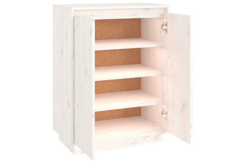 Skoskåp vit 60x35x80 cm massiv furu - Vit - Förvaring - Sko- & klädförvaring - Skoförvaring - Skoskåp