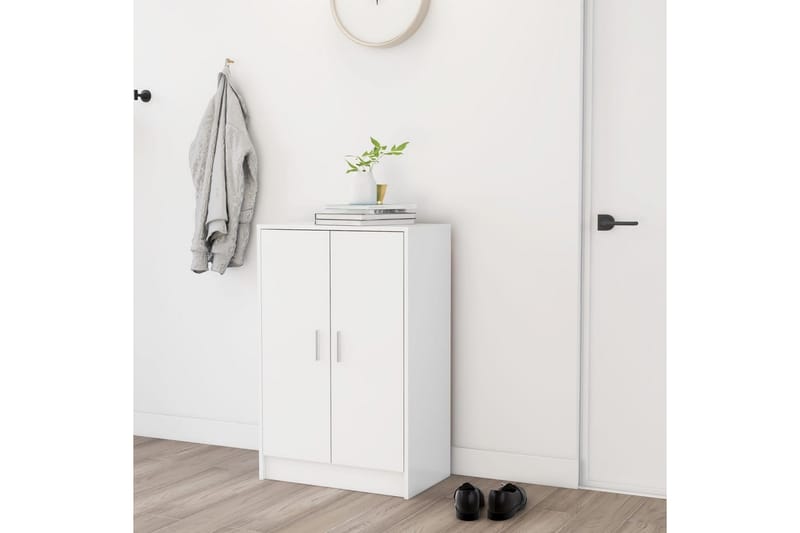 Skoskåp vit 60x35x92 cm spånskiva - Vit - Förvaring - Sko- & klädförvaring - Skoförvaring - Skoskåp