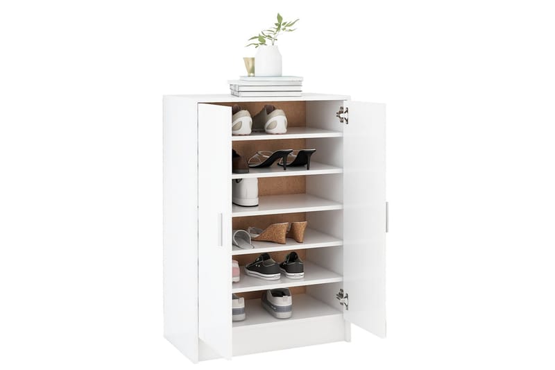Skoskåp vit 60x35x92 cm spånskiva - Vit - Förvaring - Sko- & klädförvaring - Skoförvaring - Skoskåp
