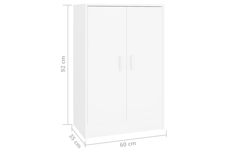 Skoskåp vit 60x35x92 cm spånskiva - Vit - Förvaring - Sko- & klädförvaring - Skoförvaring - Skoskåp