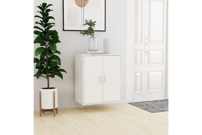 Skoskåp vit högglans 60x35x70 cm spånskiva - Vit högglans - Förvaring - Sko- & klädförvaring - Skoförvaring - Skoskåp