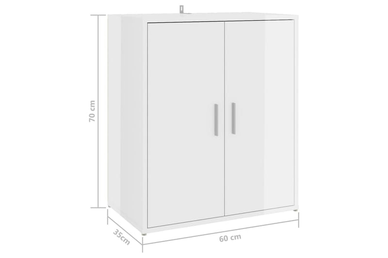 Skoskåp vit högglans 60x35x70 cm spånskiva - Vit högglans - Förvaring - Sko- & klädförvaring - Skoförvaring - Skoskåp