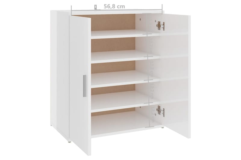 Skoskåp vit högglans 60x35x70 cm spånskiva - Vit högglans - Förvaring - Sko- & klädförvaring - Skoförvaring - Skoskåp