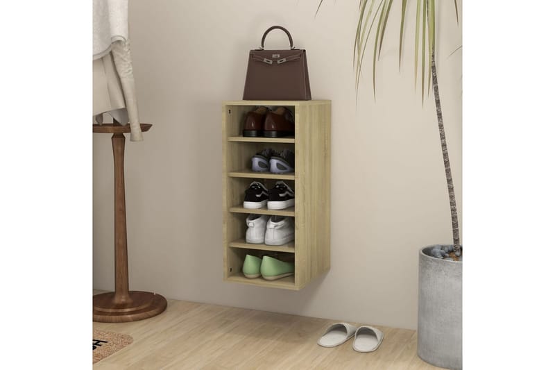 Skoskåp sonoma-ek 31,5x35x70 cm spånskiva - Brun - Förvaring - Sko- & klädförvaring - Skoförvaring