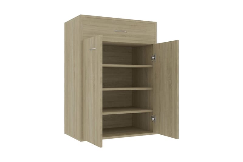 Skoskåp sonoma-ek 60x35x84 cm spånskiva - Brun - Förvaring - Sko- & klädförvaring - Skoförvaring