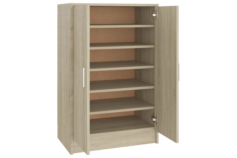 Skoskåp sonoma-ek 60x35x92 cm spånskiva - Brun - Förvaring - Sko- & klädförvaring - Skoförvaring