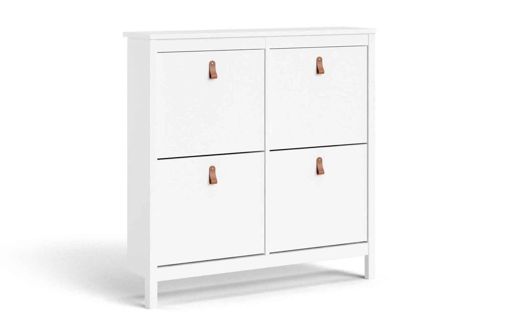 stolfers skoskåp 25x102 cm vit/natur -